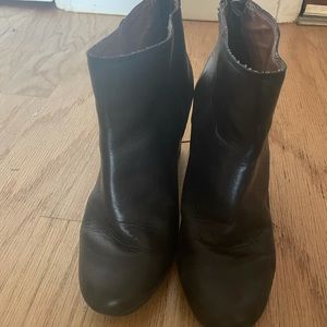 Madewell Black Leather Ankle Boots